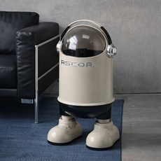 스페이스 워커 오브제 휴지통 2중구조 냄새차단 인테리어 쓰레기통 20L, 베이지, 베이지