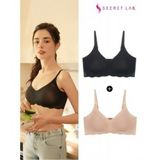 브이넥 파워넷 메쉬 프리컷 스트랩 브라 2종 SET 600625