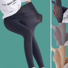 여자 하이 웨스트 얇은 소재 아이스 무발 여름 긴 레깅스 헬스복 에어로빅복 요가 폴웨어, 스킨