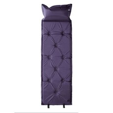 戶外自動充氣睡墊，帶枕可拼接，單人雙人，防潮野餐墊, 九點 藍