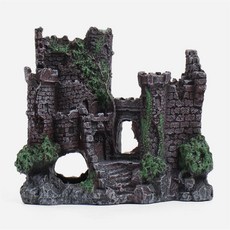 수족관 성벽 장식(레드) 어항장식품은신처