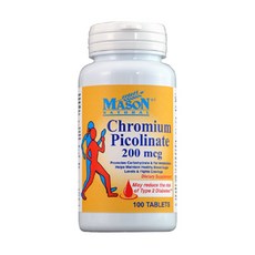 MASON natural 吡啶甲酸鉻 200mcg 片劑, 100顆, 1罐