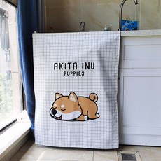 커튼 가림막 자체 접착 벨크로 세탁기 보호 욕실 주방 캐비닛 방수 커버 천