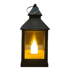 JODDA 무드등 빈티지 미니 무드등 led 전자 캔들 파티 장식 데스크 액세서리, 사각풍등/블랙