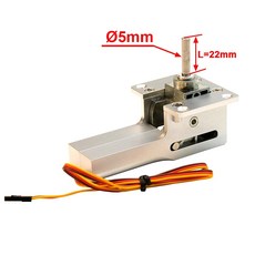 RC 비행기 모델용 알루미늄 자이언트 리트랙트 서보리스 리트랙터블 풀 메탈 케이스 5mm 탈착식 액슬 샤프트 랜딩 기어, with 5mm Shaft, 1개