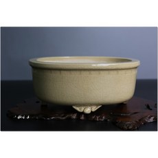 小樹安每 中國盆缽-中國宜興 白釉外緣橢圓鉢21cm, 1個