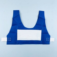 이름표 떼기 조끼 1P 색상선택 베스트 운동회 체육 단합 술래잡기 퀴즈 달리는사람 런닝 찍찍이 부직표 이름 소풍 수련회 게임, B_블루