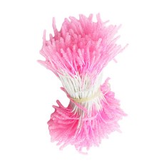 shangren 300X 꽃 수술 더블 팁 꽃 DIY 공예 공예 용품 만들기, 유리, 핑크