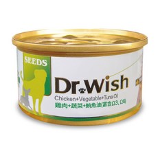 Dr Wish 愛犬營養食 雞肉+鈣+維他命D, 85g, 1個, 雞肉+蔬菜+鮪魚油