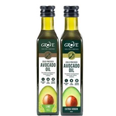 GROVE 冷壓酪梨油 原味+青檸風味, 2個, 250ml