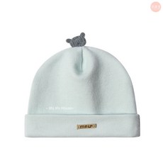 萌萌屋 【台灣現貨】 小熊寶寶帽 新款嬰兒帽 新生兒帽 嬰兒頭巾 寶寶帽 寶寶純色 寶寶打結帽 套頭帽