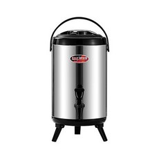 온수기 대용량 이중층 온수 물끓이는기계 전기 보온통 스틸 업소용 끓이는 자동 물통 8L, 블랙 보온통, 10L