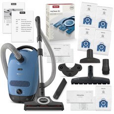 Miele Classic C1 터보 팀 백 캐니스터 진공청소기 테크 블루 - 휴대용 가정용 263888 8792210432, 터보 팀 번들