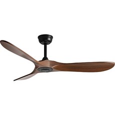 風宇智光 變頻風扇 6段調速 定時 DC直流變頻電機, HJ-043-3黑色胡桃木 52吋 變頻遙控