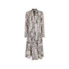 핀코 snakeskin-print tiered dress