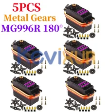 2510개 13KG 서보 디지털 MG995 올 메탈 기어 JR 자동차 RC 모델 헬리콥터 보트 아두이노 UNO DIY용, 01 MG996R-180 5PCS