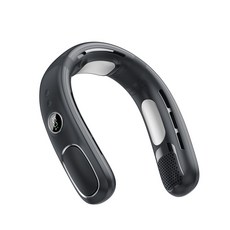 오스틱니 반도체 냉각 목걸이형 팬 USB 충전식 무날개 아이스팩 팬 야외 휴대용 목걸이형 소형 팬, 블랙