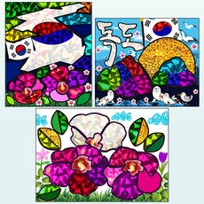 [매직북스] 반짝반짝 우리나라 독도 포일아트 (9개묶음), 1세트, 혼합(A+B+C 3개씩)
