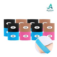 알파 5CM스포츠 사전커트 탄력 근육테이프 혼합, 1세트, 16개입