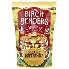 버치 벤더스 컴플리트 팬케이크 & 와플 믹스 유기농 버터 Birch Benders Complete Pancake & Waffle Mix Organic Buttermilk, 12 oz, 1개