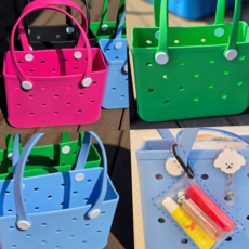 목욕바구니 목욕가방 물빠짐 헬스장 사우나 수영장 파츠 바구니 가방 젤리백 물놀이가방 비치백, 상세페이지 참조