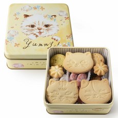 DADACA 貓咪造型餅乾鐵盒 Yummy款 27入組, 1盒