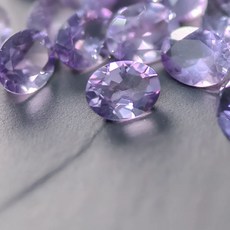 천연 자수정 원석 나석 아메지스트 오벌 컷 2월 탄생석 8X6MM