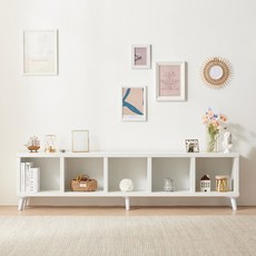 아트박스/인터데코 오픈형 TV 거실장 수납장 책장 200cm P00000IV, 블랙, 블랙