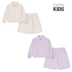 매장정품 탑텐키즈 24년 FW 여아) 밸런스 화섬 아노락 스코츠 셋업 MKE3IP2411 112032