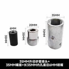 공압식 녹 제거 고압 샌드블라스팅 부품 연결 35mm 직경 직삽형 내마모성 탄화붕소 노즐, 01   Mainland, 02 with 35x20x6steel c