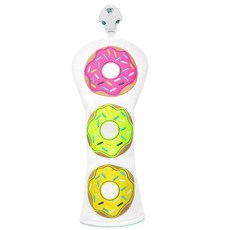 Golf Club 헤드 커버 - 골프 드라이버 헤드커버/우드 페어웨이 3개/하이브리드 헤드커버 도넛 스타일 프리미엄 가죽 우드 레스큐 회전 가능(하이브리드(1개)), 하이브리드(1개), 1개