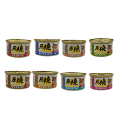 原燒 雞肉底貓罐, 1個, 24罐(平均)80g