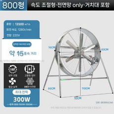 축사용 환풍기 공장 송풍기 환기 대형 업소용 냉풍기 산업용환풍기 식당, 2. 속도 전면망걸이 저출력 동전기