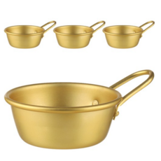 [셰프앤쿡] 국산 양은 손잡이 막걸리잔 250ml, 소, 4개