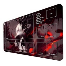 2 MTG 플레이매트 - 스티치 엣지 포레스트 TCG 플레이매트-미끄럼 방지 풍경 놀이 매트 매끄러운 표면 고무 베이스 보드 게임 마우스패드 61 x 35.6cm(24 14인치, 패턴23