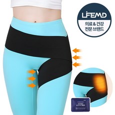 라이프엠디 고관절 보호대 + 찜질팩 포함 틀어진 골반 압박 밴드 자세 교정 벨트 블랙, 1개