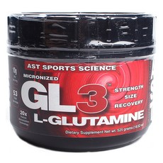 AST SPORTS SCIENCE 微粉化 GL3 L-谷氨酰胺, 525g, 1罐