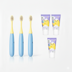兒童牙刷套裝 卡通造型軟毛牙刷 幼兒護齦牙刷組，軟毛呵護，趣味卡通造型, 1套