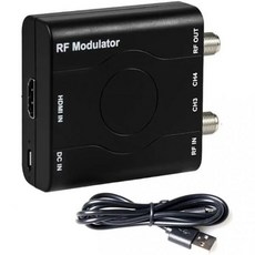 CATV 시스템용 DC 5V HDMI-RF 변조기 지원 NTSC 포맷 출력 1080P PLL 제어 VHF RF HDMI 동축 변환기