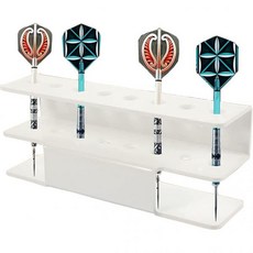 LITAITAI다트 스탠드 벽걸이 아크릴 다트 벽용 홀더 스탠드/데스크탑 스탠드는 스틸/소프트 포인티드 8개 수용 가능화이트, 1개