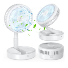 UOOFON 무선 탁상용 선풍기 휴대용 접이식 캠핑 BLDC 무소음, 화이트, TF6 (대용량배터리/저소음BLDC모터)
