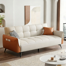 BYOU 1~3인용 접이식 소파베드 1400 1700 2000, 오렌지 + 아이보리 200cm