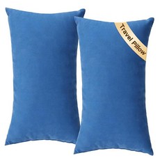 SweetSlubr 소형 여행용 베개 2팩 블루. 235859