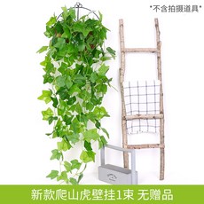 仿真綠蘿客廳掛墻綠植 壁掛植物裝飾 垂吊假花藤 條室內藤蔓吊蘭吊籃, 新款爬山虎吊蘭1束, 1個