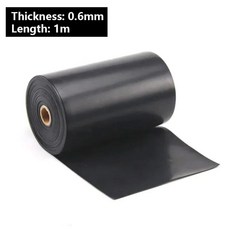 1m 라텍스 밴드 0.45-0.8mm 두께 고무 슈팅 15CM 너비, 0.6mm Black, 1개