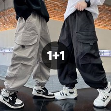 남아 캐주얼 밴딩 와이드 조거 팬츠 2종세트