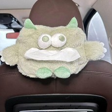 써니글로벌 차량용휴지케이스 휴대용, 1개, 그린 앵글 몬스터 티슈