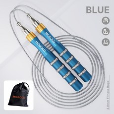 MOGOLD PVC 줄넘기 - 미끄럼방지 핸들, T20-블루, 1개
