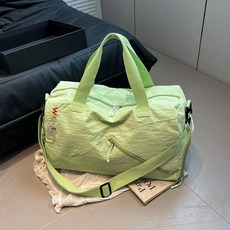 多巴胺健身運動開學通勤必備宿舍收納包小衆網紅高顏值字母刺繡, 牛油果綠