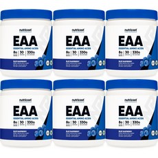 뉴트리코스트 고흡수 EAA 필수 아미노산 파우더 블루라즈베리, 6개